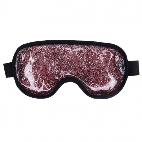 Šildanti/šaldanti akių kaukė - miego akiniai beOSOM Hot & Cold Glitter Eye Mask Pink PAK02, rožinė